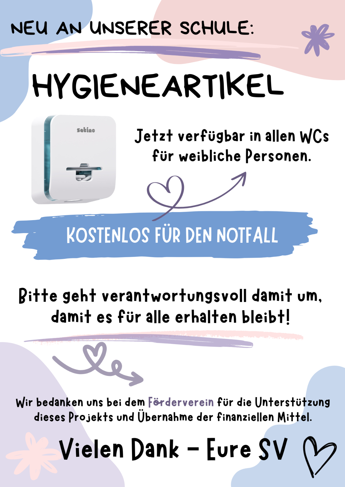 SV Plakat Hygieneartikel
